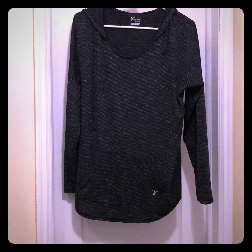 Lightweight black workout hoodie
